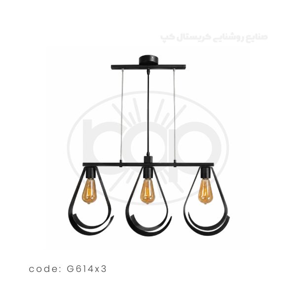 چراغ آویز سه شعله مدل G614x3