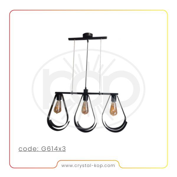 چراغ آویز سه شعله مدل G614x3