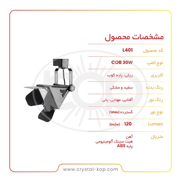 چراغ ریلی مدل L401 - تصویر 3